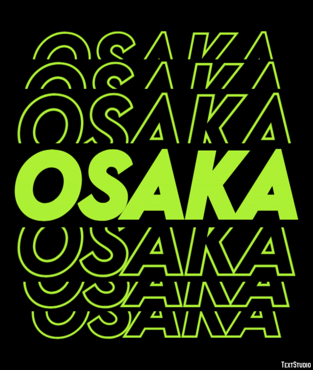 Osaka Texteffekt