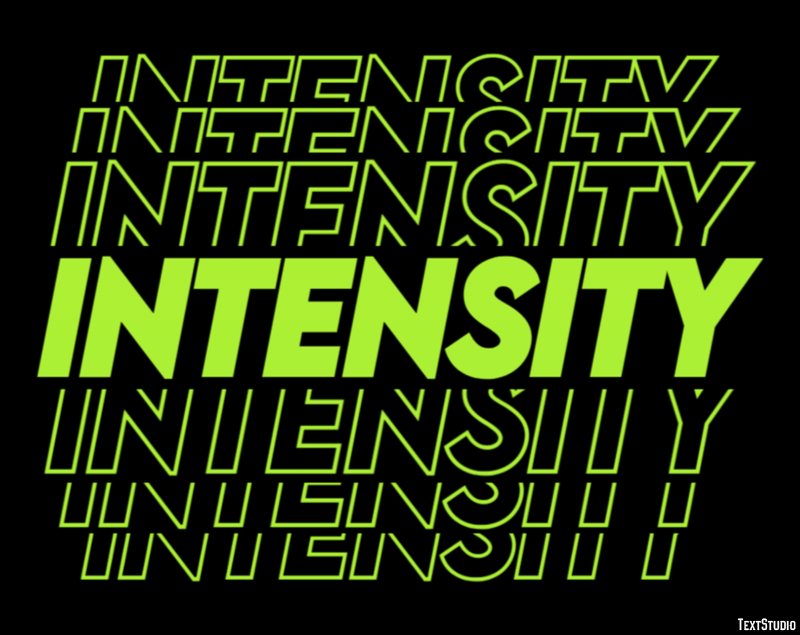 Intensity Effetto testo