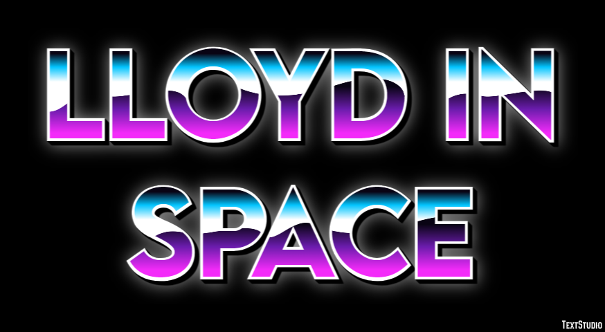 Lloyd in Space Text effect