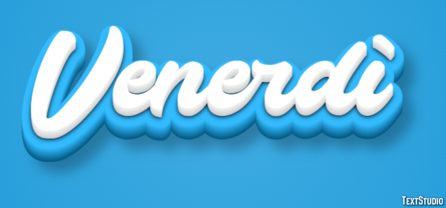 Venerdì Text effect