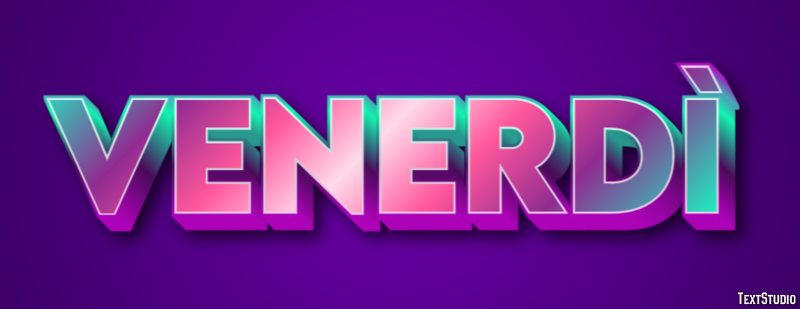 Venerdì Text effect