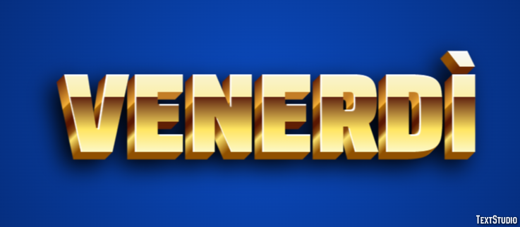 Venerdì Text effect