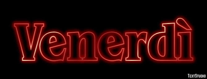 Venerdì Text effect