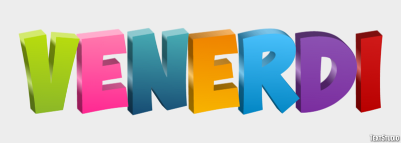 Venerdì Text effect