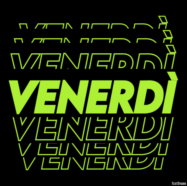 Venerdì Text effect