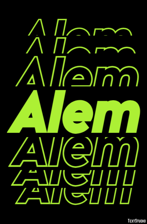 Alem Effetto testo