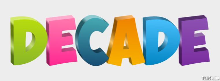 Decade Text Effect