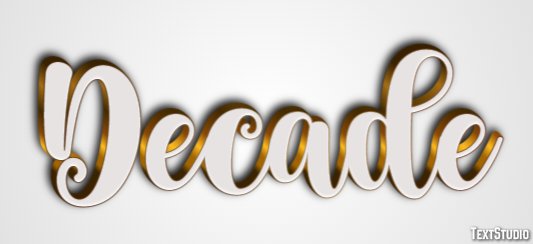 Decade Text Effect