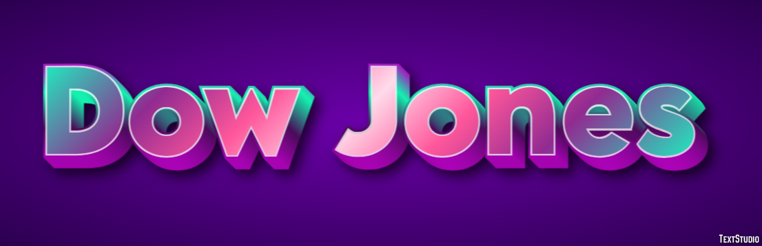 Dow Jones Text Effect