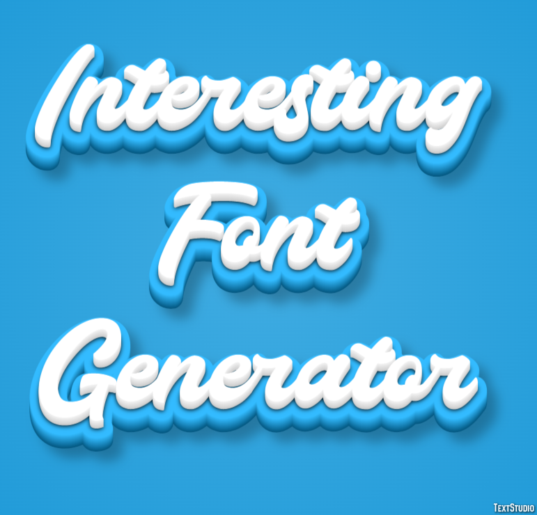 Interesting Font Generator Tekst Effect