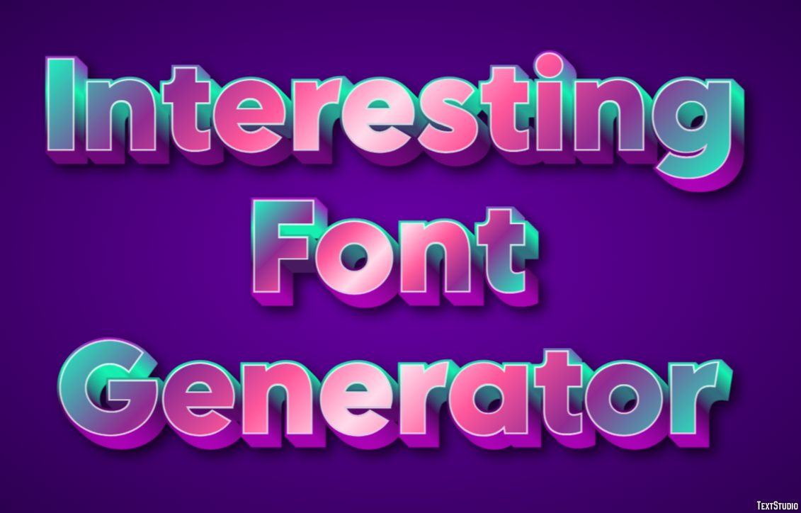 Interesting Font Generator Tekst Effect