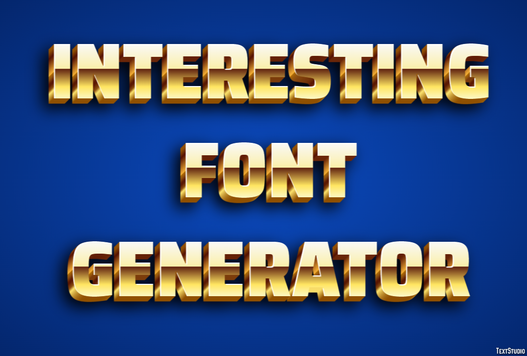 Interesting Font Generator Tekst Effect