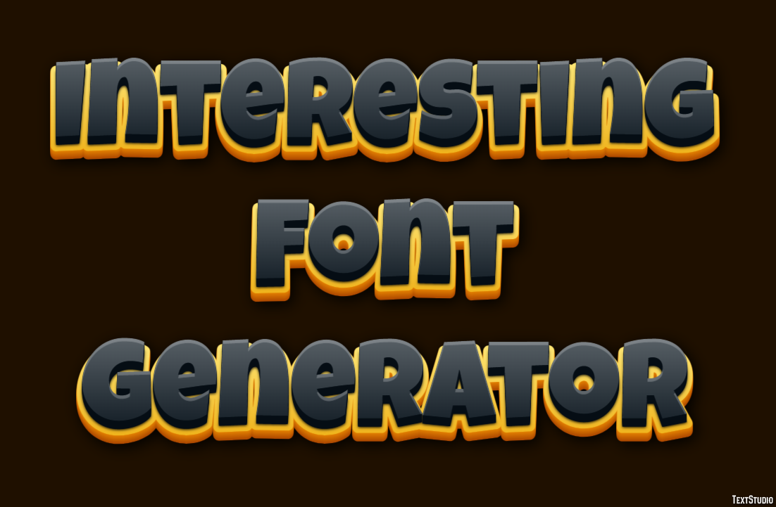Interesting Font Generator Tekst Effect
