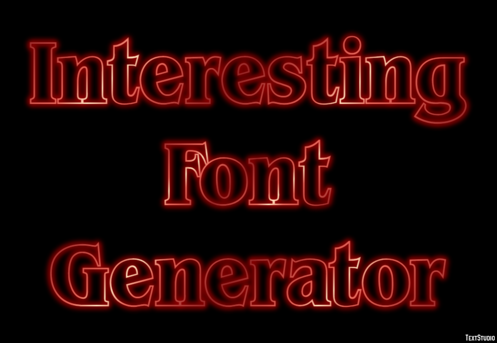 Interesting Font Generator Tekst Effect