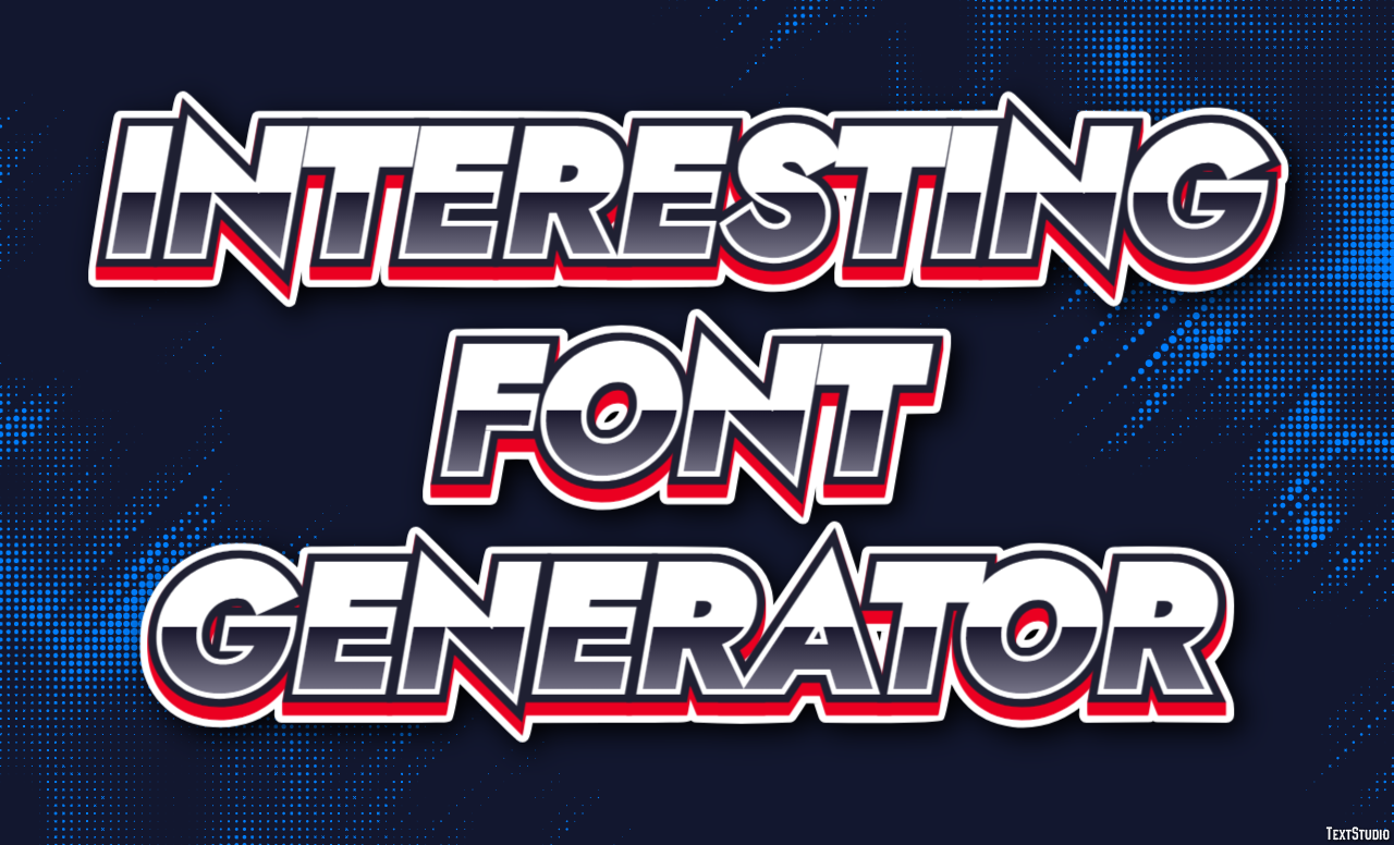 Interesting Font Generator Efekt tekstowy