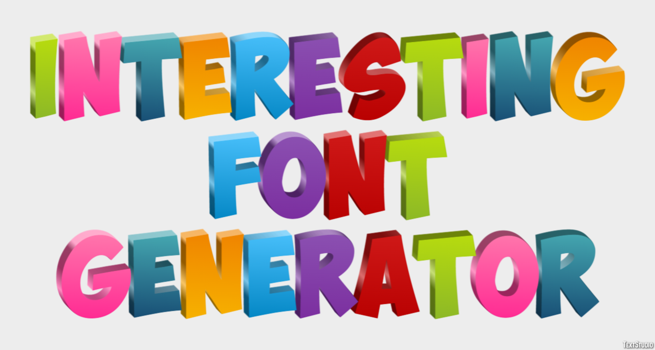 Interesting Font Generator Tekst Effect