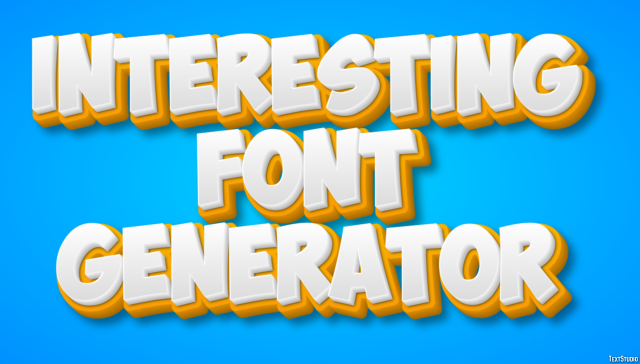 Interesting Font Generator Tekst Effect
