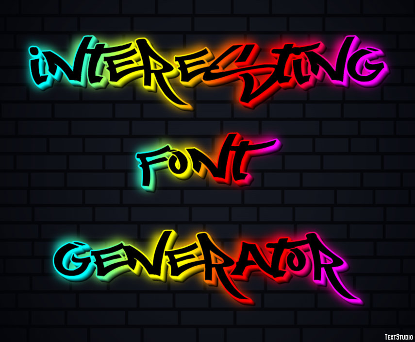 Interesting Font Generator Tekst Effect