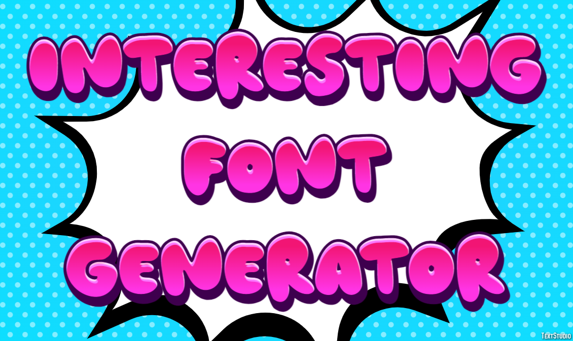 Interesting Font Generator Tekst Effect