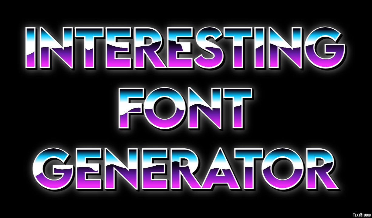 Interesting Font Generator テキスト効果