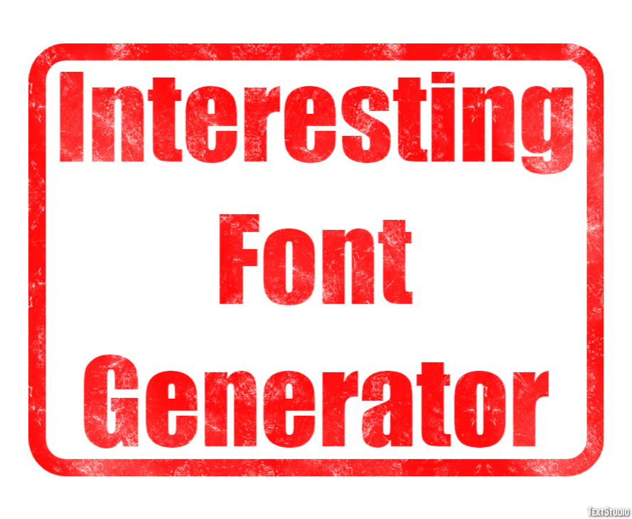 Interesting Font Generator テキスト効果
