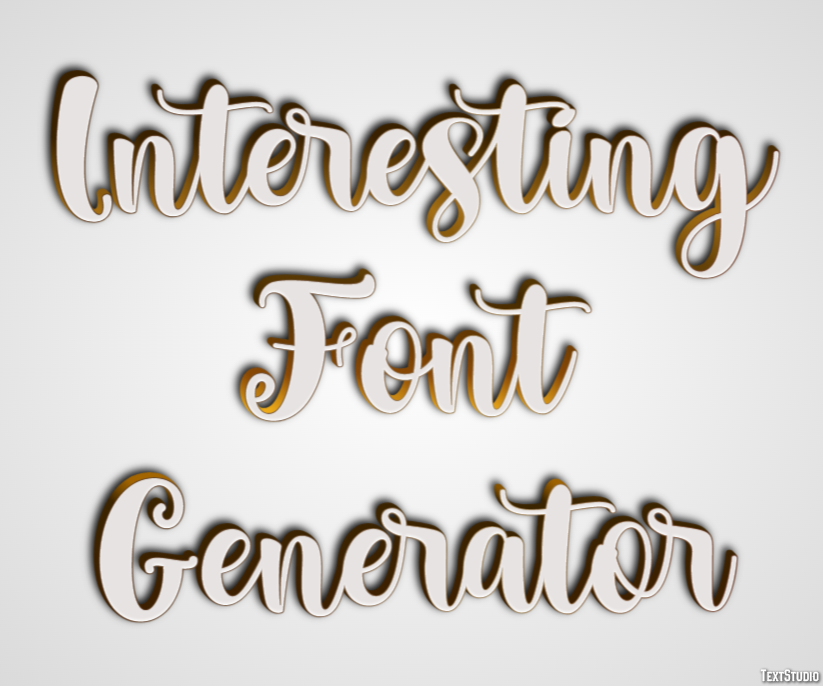 Interesting Font Generator Tekst Effect