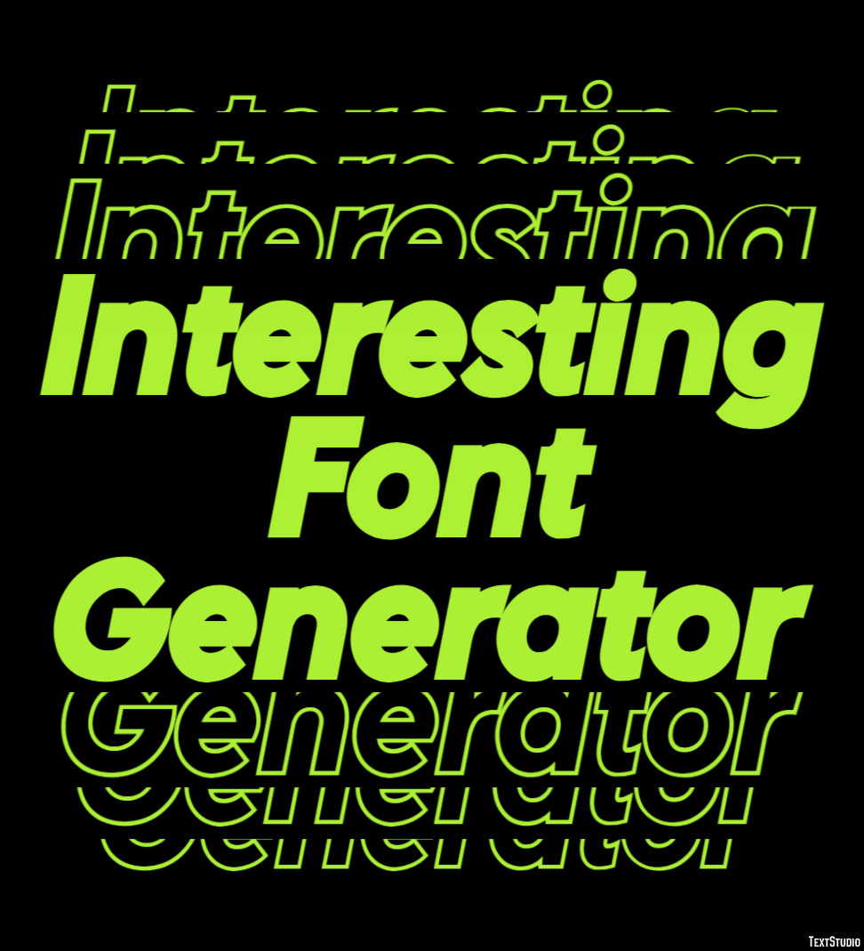 Interesting Font Generator テキスト効果