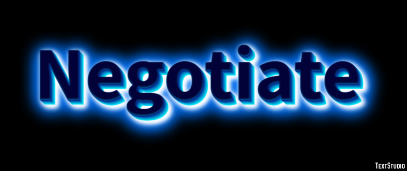 Negotiate Efeito de texto