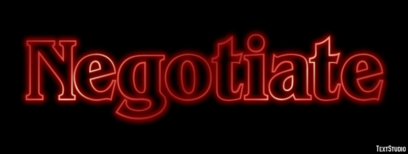 Negotiate Text Effect