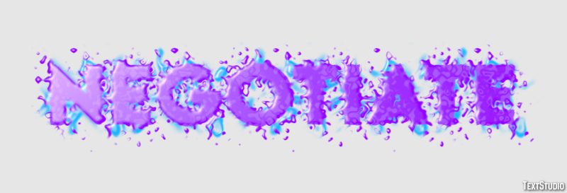 Negotiate Text Effect