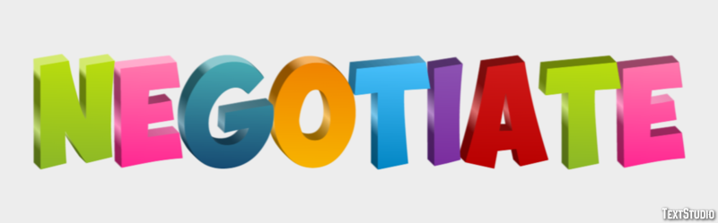 Negotiate Text Effect