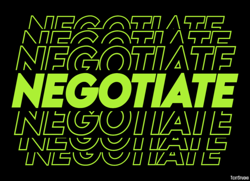Negotiate Text Effect