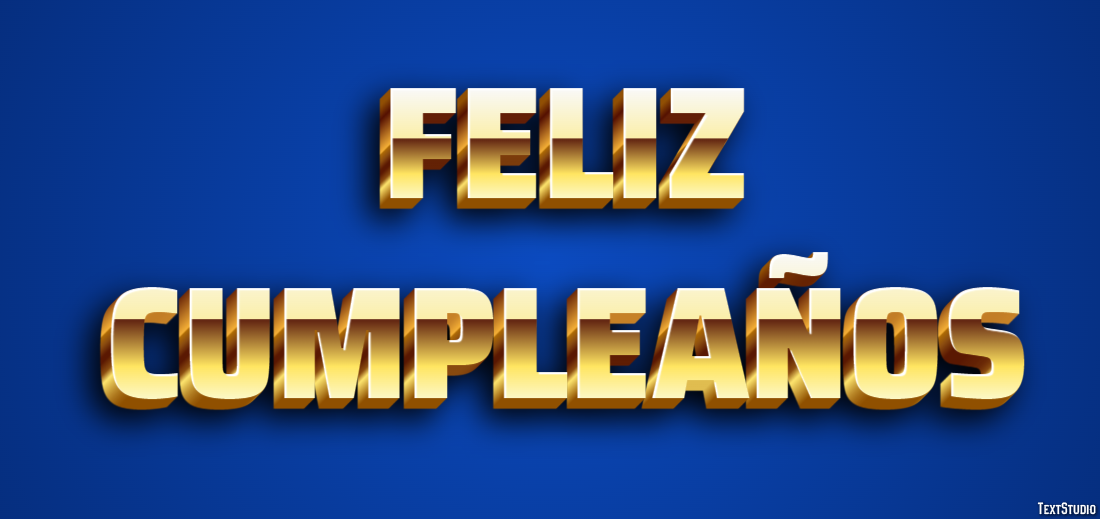 Feliz cumpleaños Effetto testo