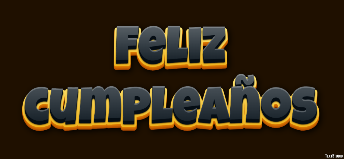 Feliz cumpleaños Efecto de Texto