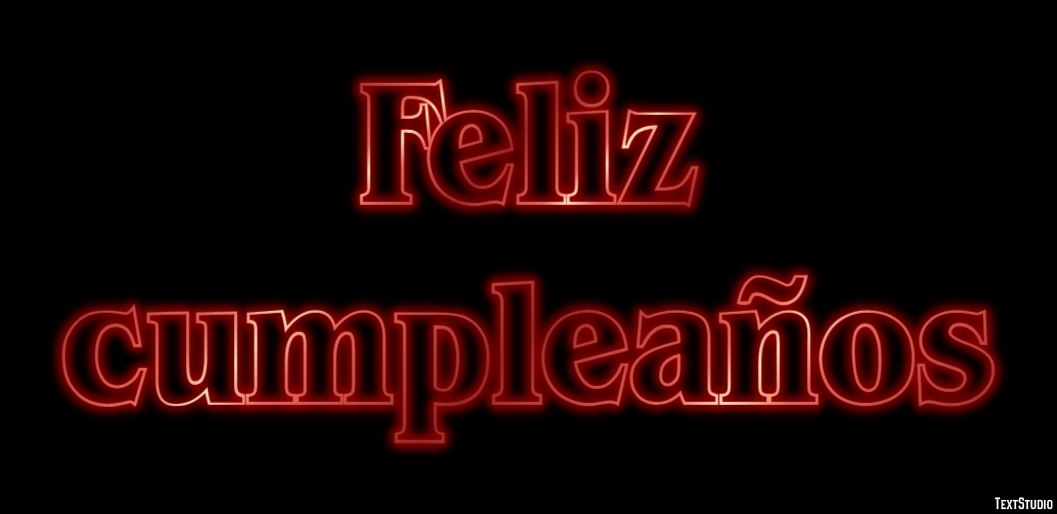 Feliz cumpleaños Текстовый эффект