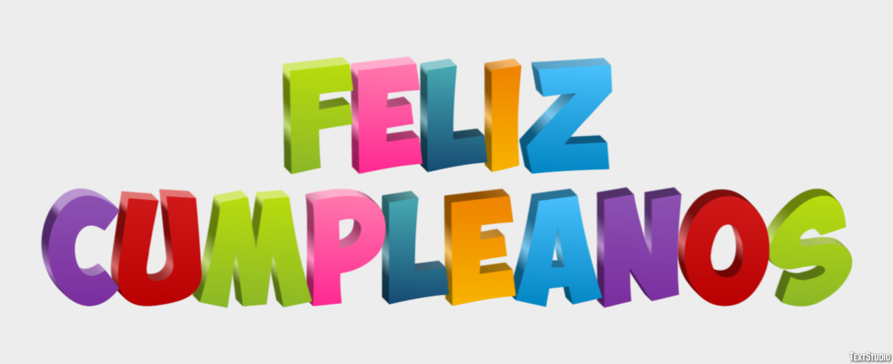 Feliz cumpleaños Текстовый эффект