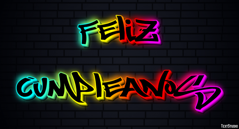 Feliz cumpleaños Efecto de Texto