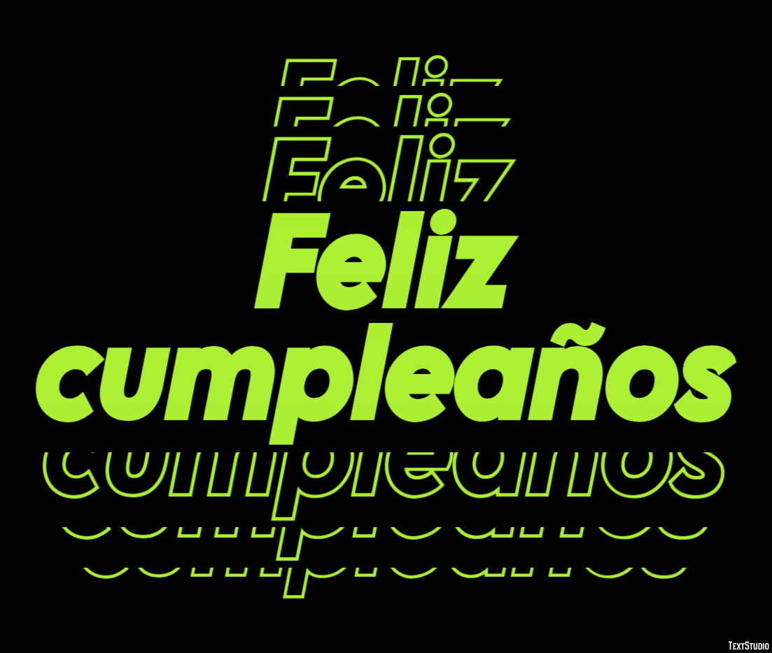 Feliz cumpleaños Текстовый эффект