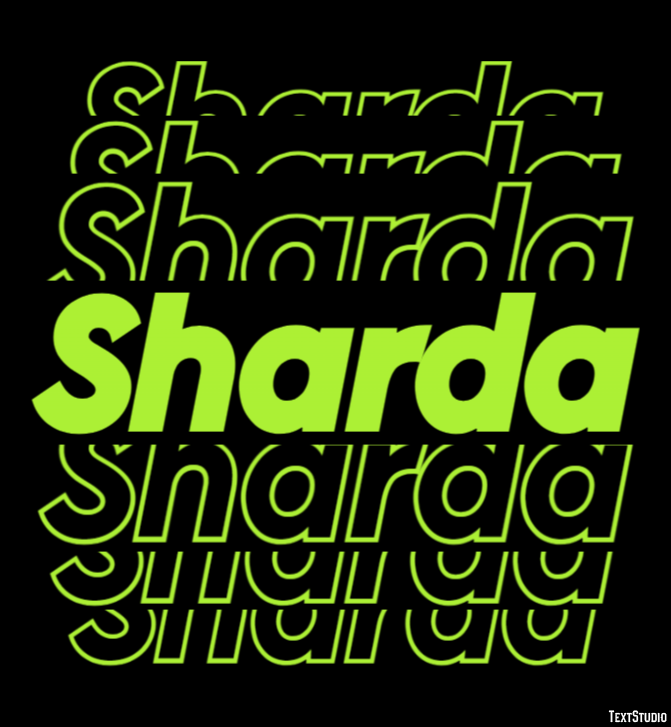 Sharda Tekst effect