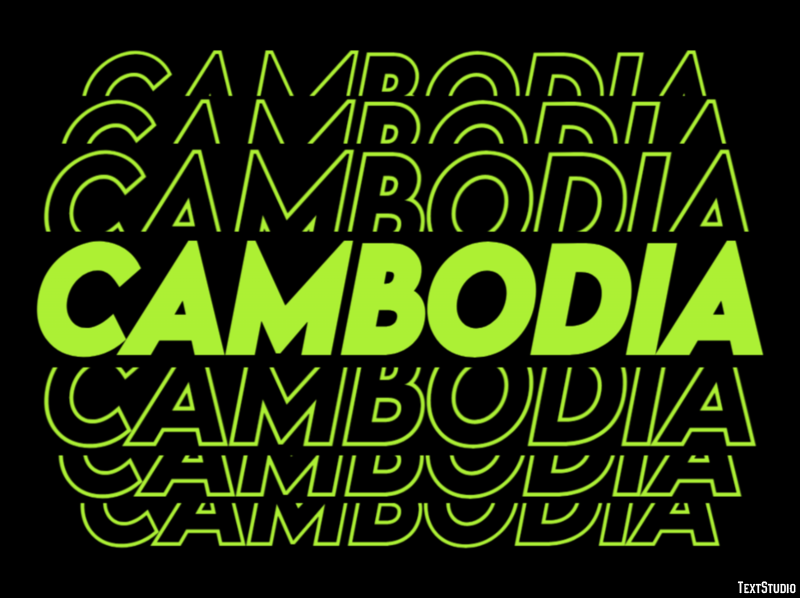 Cambodia Text Effect