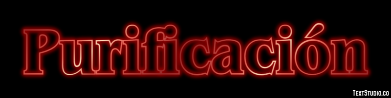 Purificación Efecto de texto
