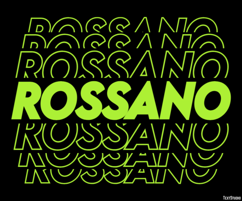 Rossano Effetto testo