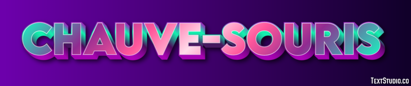 Chauve-Souris Efecto de Texto
