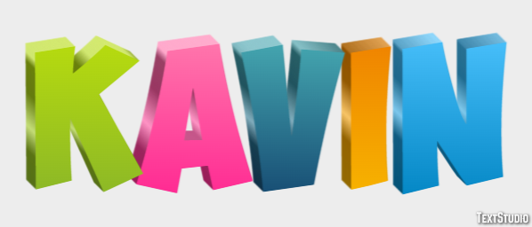 Kavin Text effect
