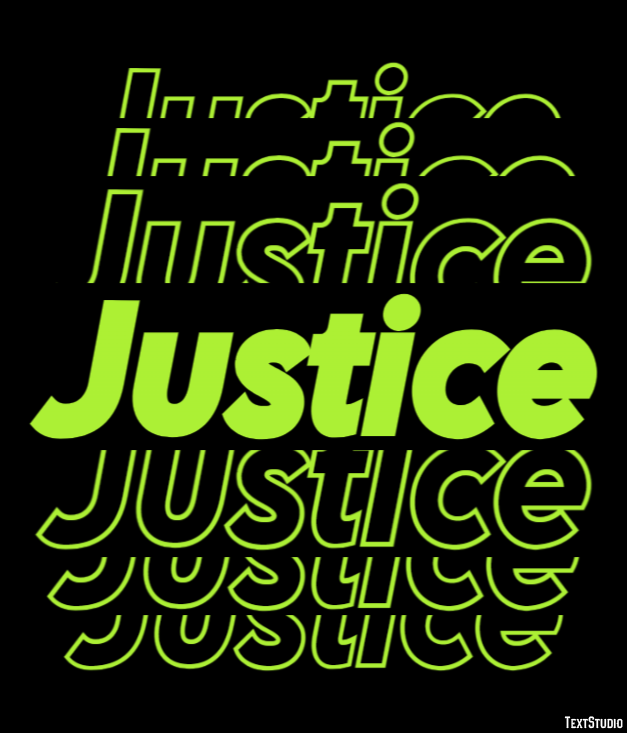 Justice Texteffekt