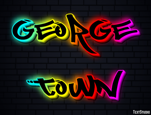 George Town Эффект текста
