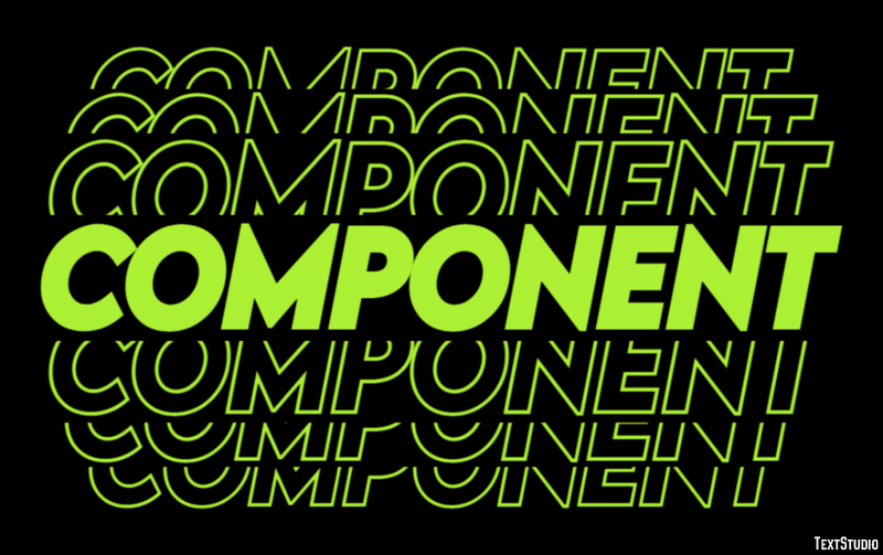 Component Efeito de texto