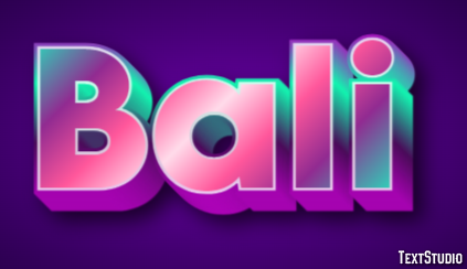 Bali Эффект текста