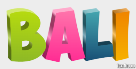 Bali Эффект текста