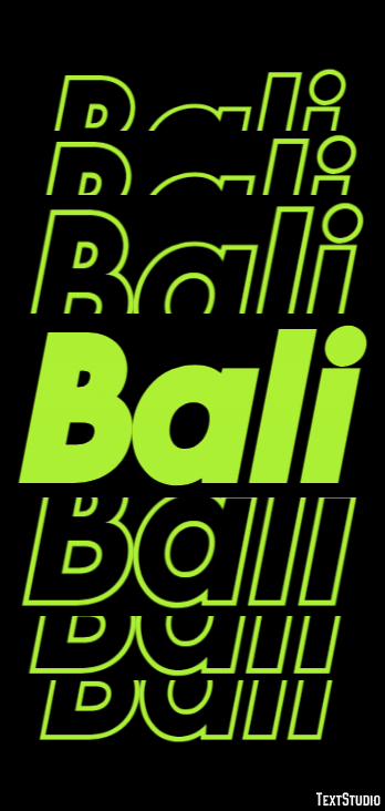 Bali Эффект текста